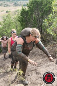 Vicki with Sand bag